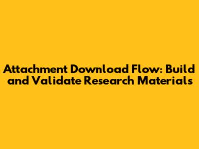 Attachment Download Flow: Build and Validate Research Materials