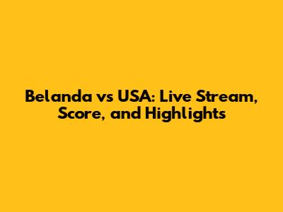 Belanda vs USA: Live Stream, Score, and Highlights
