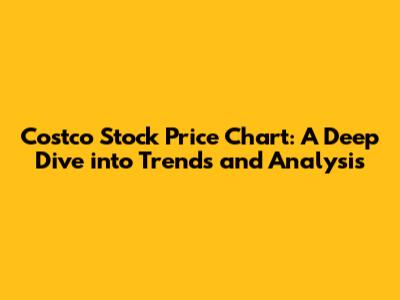 Costco Stock Price Chart: A Deep Dive into Trends and Analysis