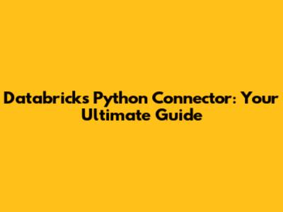 Databricks Python Connector: Your Ultimate Guide