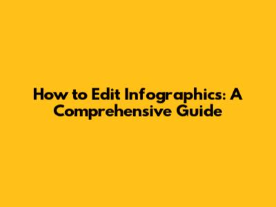 How to Edit Infographics: A Comprehensive Guide