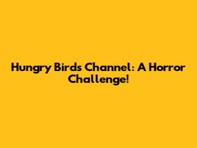 Hungry Birds Channel: A Horror Challenge!