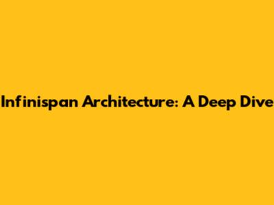 Infinispan Architecture: A Deep Dive