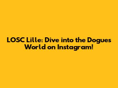 LOSC Lille: Dive into the Dogues' World on Instagram!
