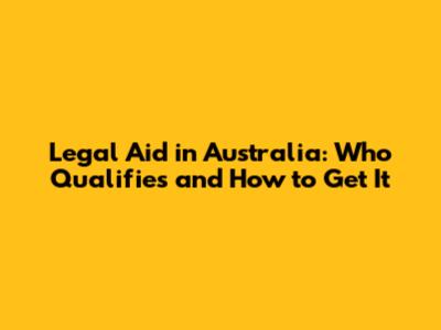 Legal Aid in Australia: Who Qualifies and How to Get It