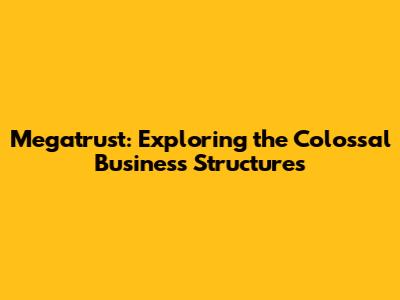 Megatrust: Exploring the Colossal Business Structures
