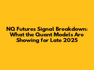 NQ Futures Signal Breakdown: What the Quant Models Are Showing for Late 2025