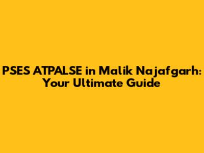 PSES ATPALSE in Malik Najafgarh: Your Ultimate Guide