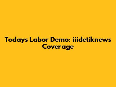 Today's Labor Demo: iiidetiknews Coverage