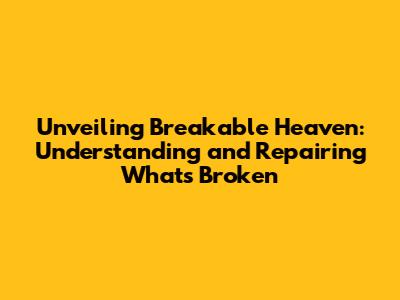 Unveiling Breakable Heaven: Understanding and Repairing What's Broken