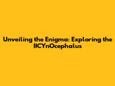 Unveiling the Enigma: Exploring the IICYnOcephalus
