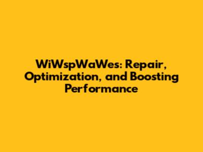 WiWspWaWes: Repair, Optimization, and Boosting Performance