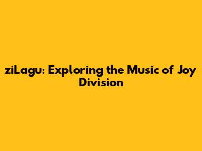 ziLagu: Exploring the Music of Joy Division